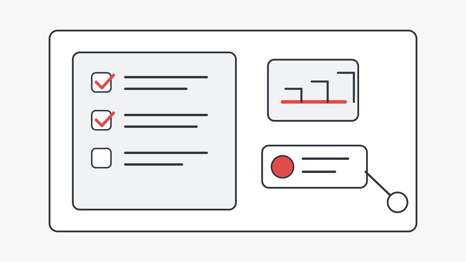 Checklist de avaliação de agência de marketing com relatório, campanha, atendimento e vendas